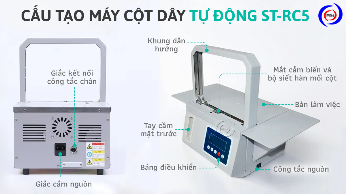 Cấu tạo máy cột dây tự động ST-RC5 Cấu tạo máy cột dây tự động ST-RC5