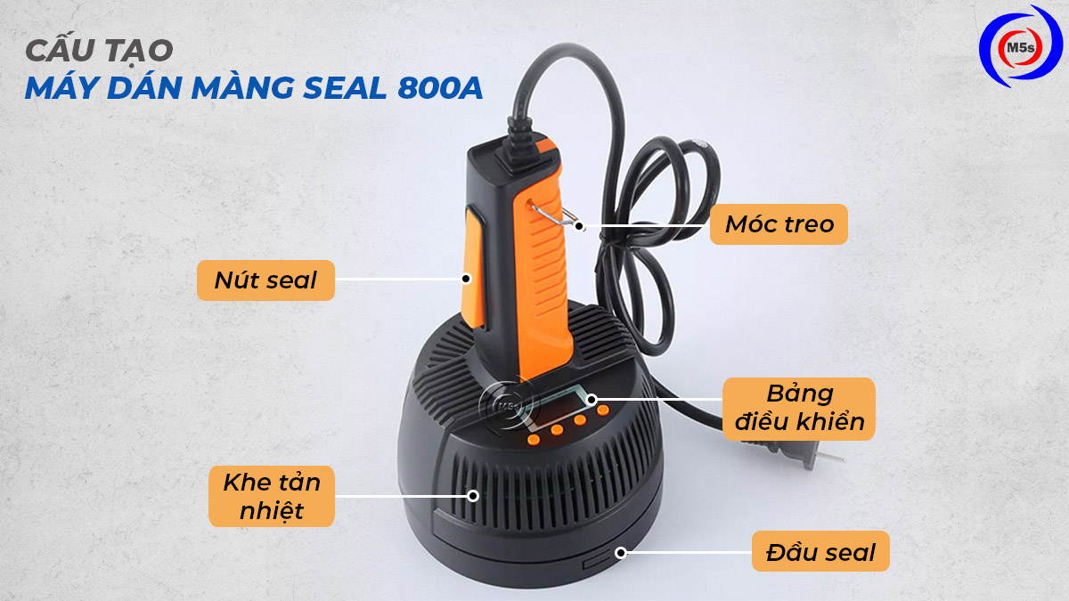 Cấu tạo máy dán màng seal 800A