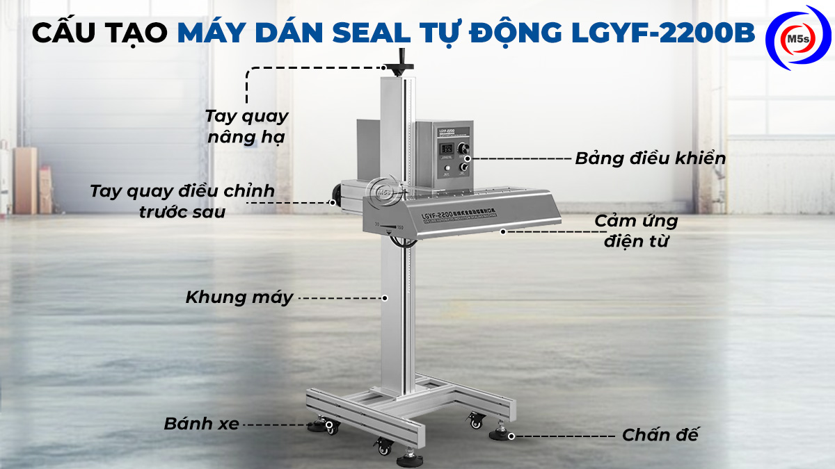 Cấu tạo máy dán màng seal tự động LGYF-2200B
