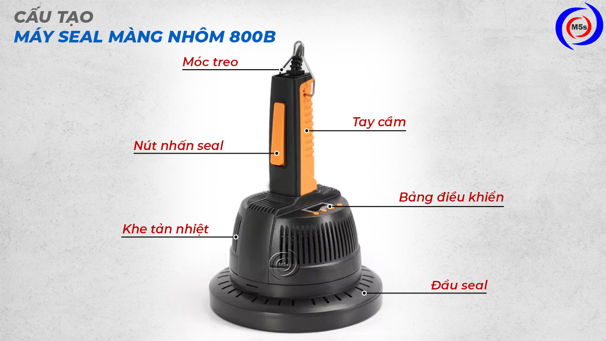 Cấu tạo máy dán màng seal 800B