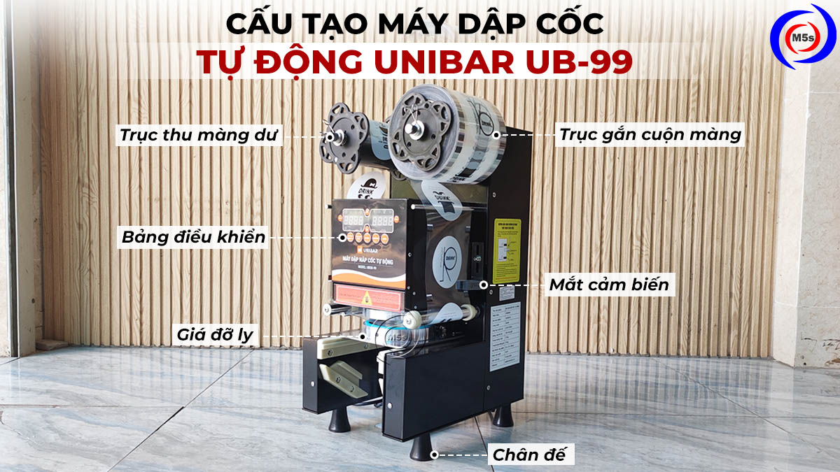 Cấu tạo máy dập cốc tự động UB-99