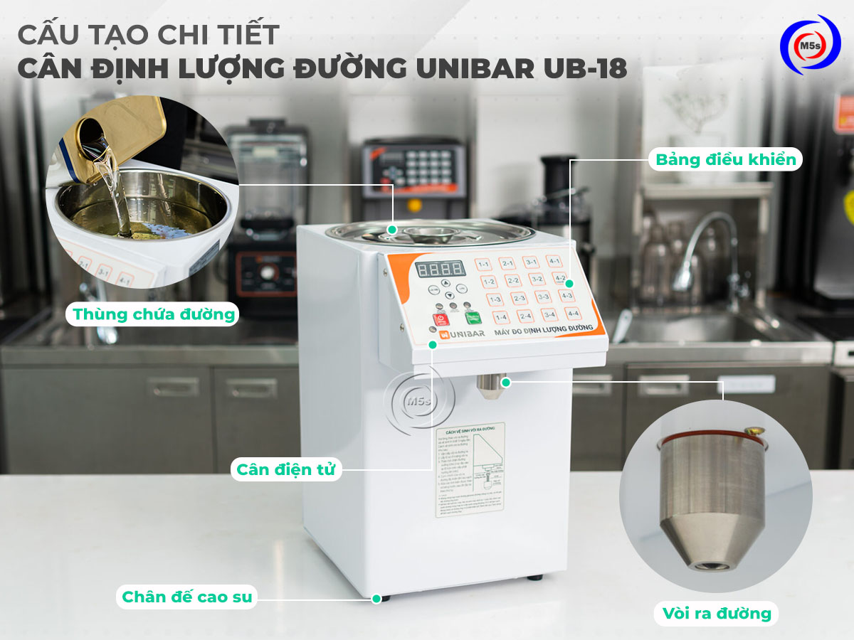 Cấu tạo máy định lượng đường Unibar UB-18 Cấu tạo máy định lượng đường Unibar UB-18