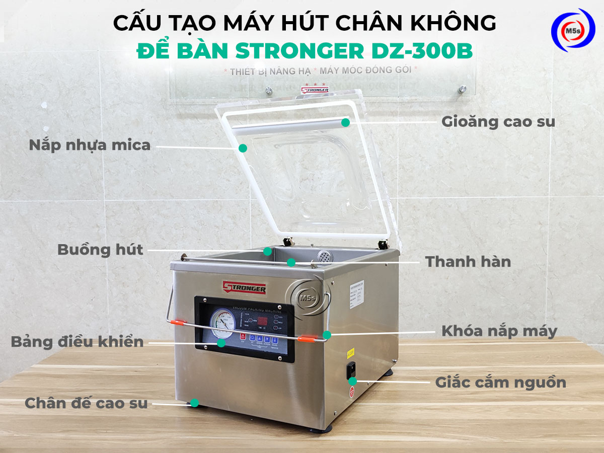 Cấu tạo của máy hút chân không công nghiệp DZ-300B Cấu tạo của máy hút chân không công nghiệp DZ-300B
