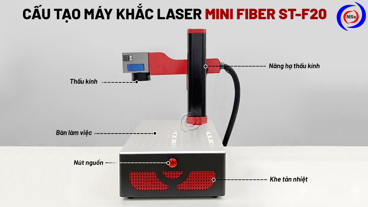Cấu tạo máy khắc laser mini fiber ST-F20