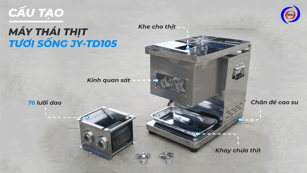 Cấu tạo máy thái thịt tươi sống JY-TD105