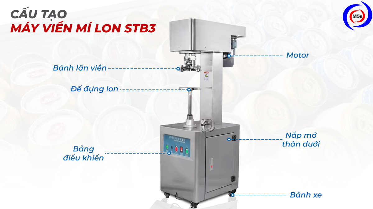 Cấu tạo máy đóng nắp thiếc STB3