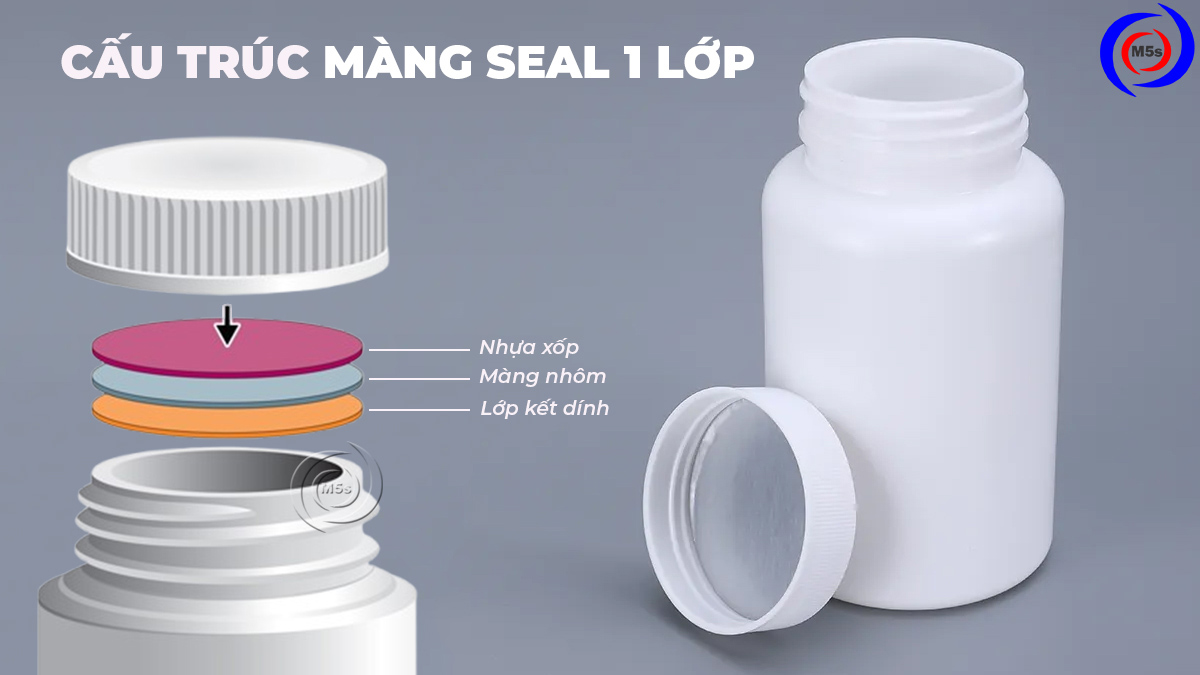 Cấu trúc màng seal nhôm 1 lớp
