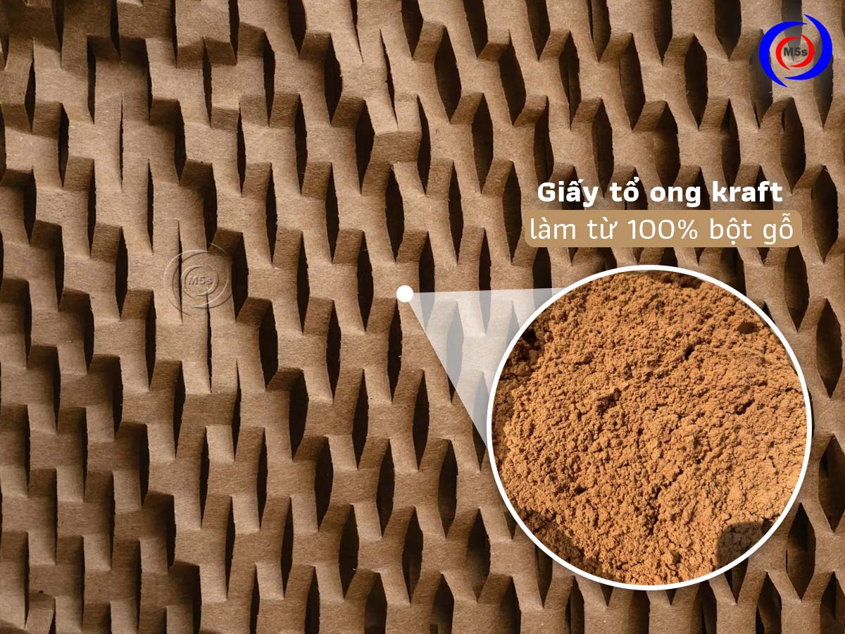 Chất liệu giấy tổ ong kraft gói hàng