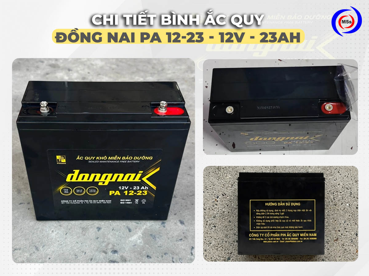 chi tiết bình ắc quy xe máy điện PA 12-23 chi tiết bình ắc quy xe máy điện PA 12-23