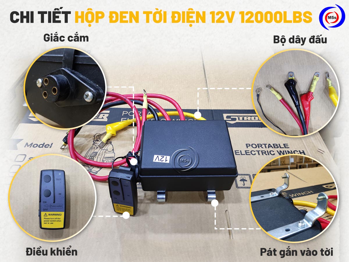 Hộp đen của tời điện 12V 6000Lbs và 12000Lbs