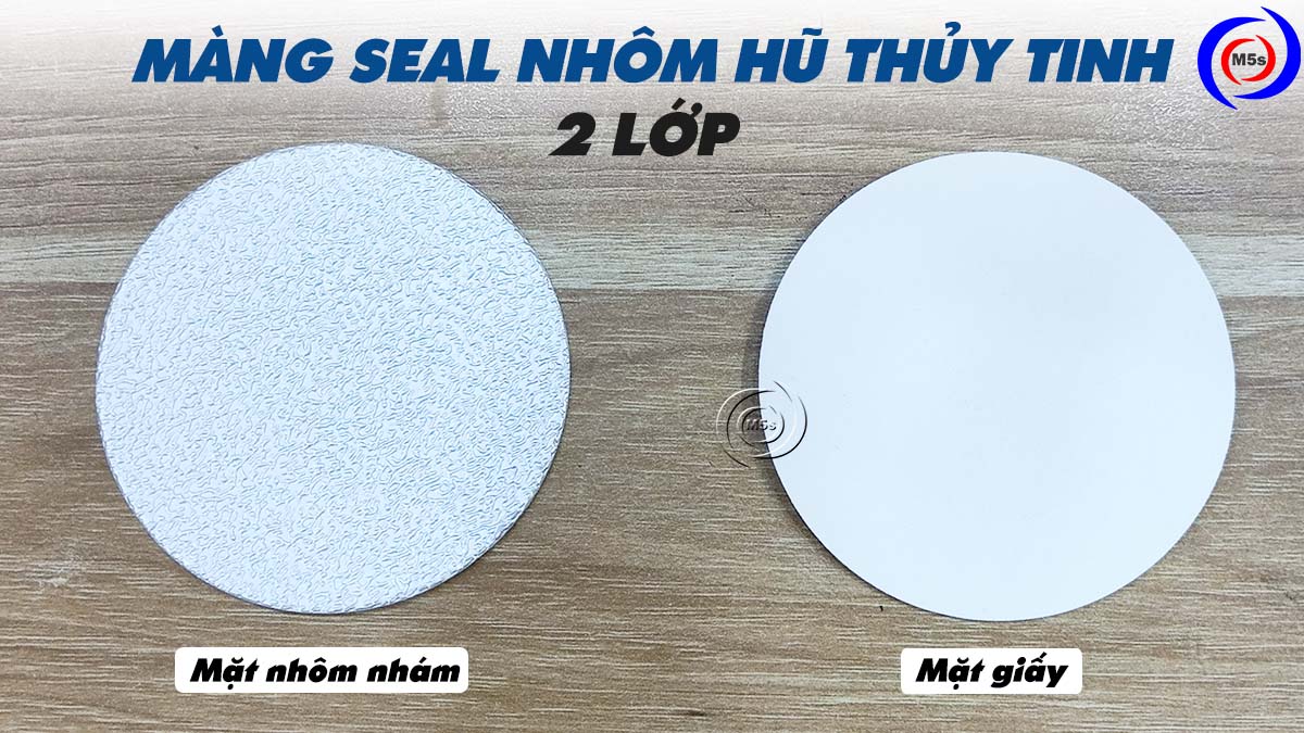 Màng seal nhôm hũ thủy tinh 2 lớp
