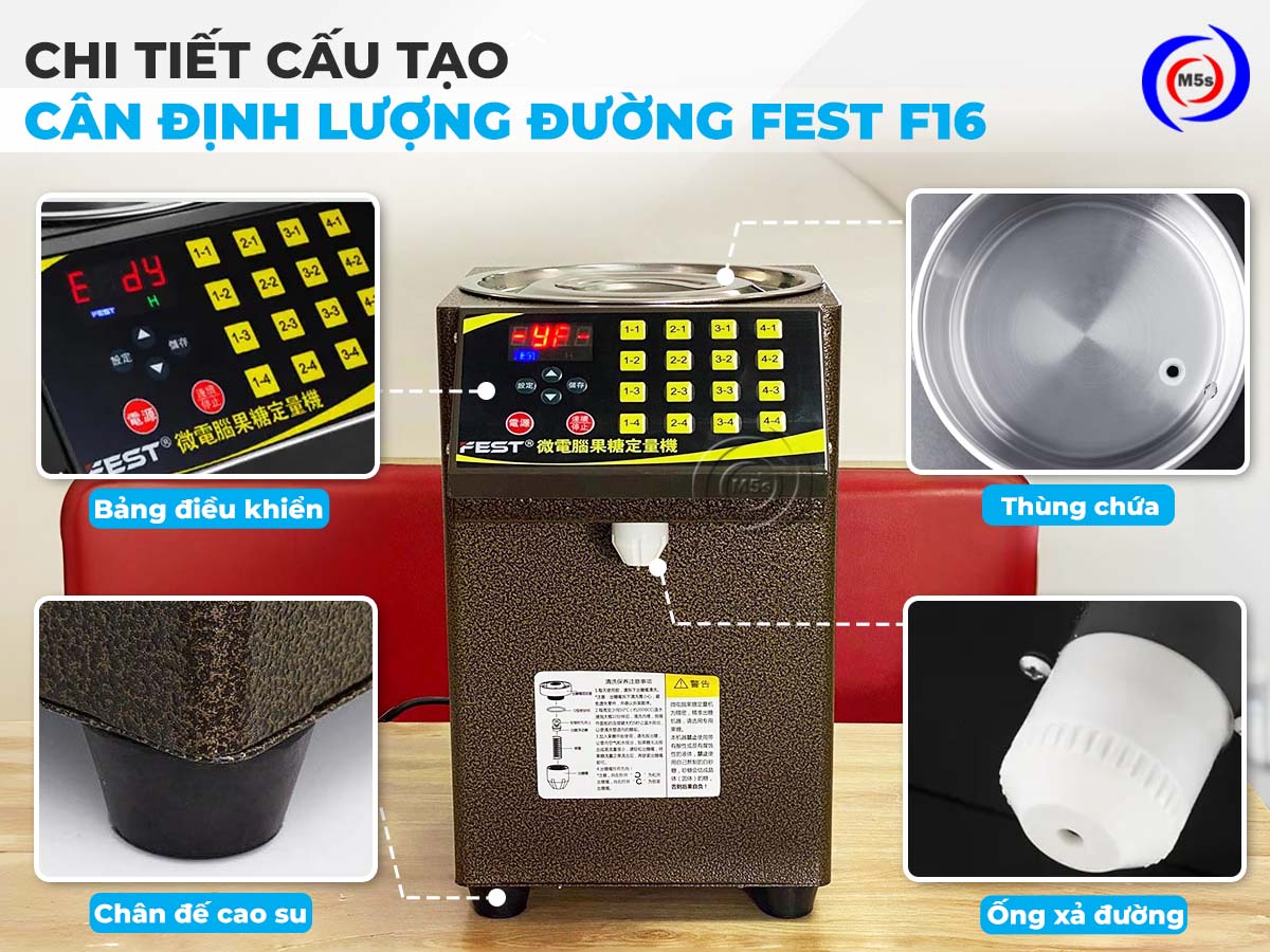 Cấu tạo máy cân định lượng đường FEST F16