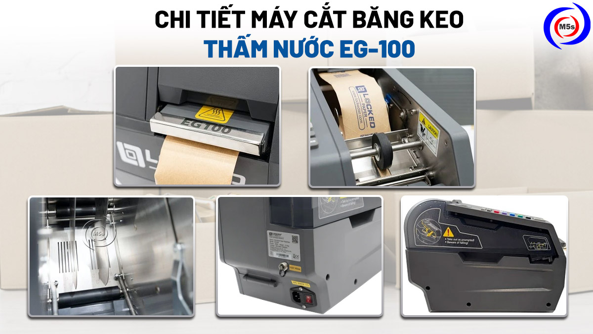 chi tiết máy cắt băng keo thấm nước EG-100