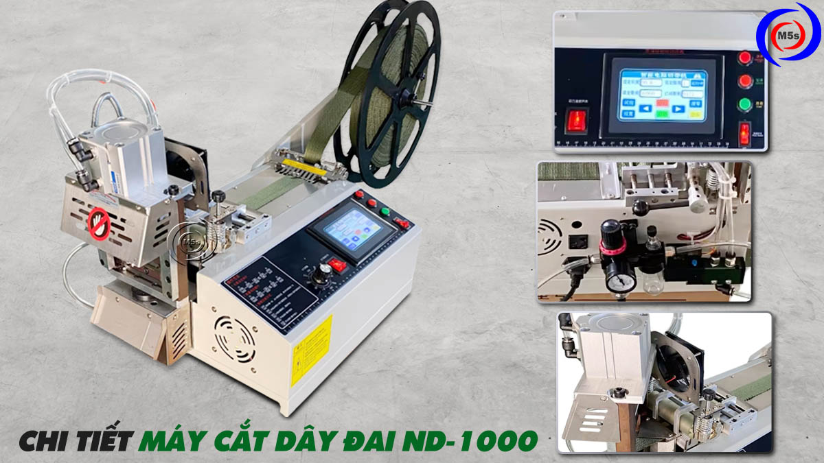 máy cắt dây đai tự động có đầu xoay ND-1000