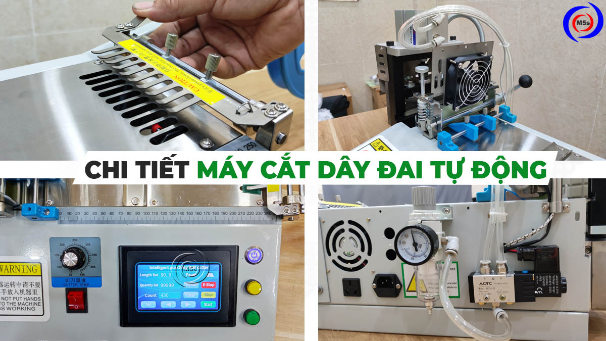 chi tiết máy cắt dây đai tự động