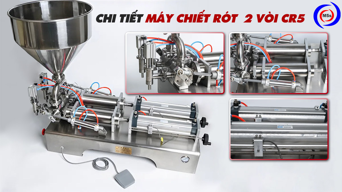 Chi tiết máy chiết rót 2 vòi bán tự động cr5 Chi tiết máy chiết rót 2 vòi bán tự động cr5