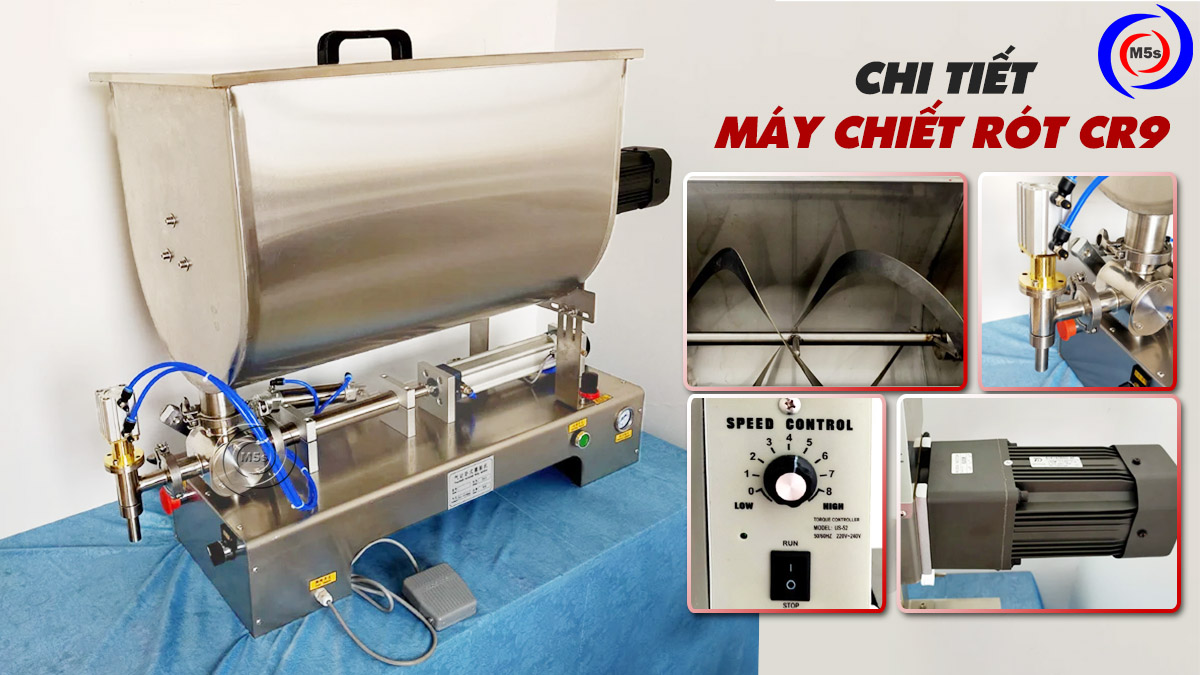 Chi tiết máy chiết rót có càng khuấy cr9