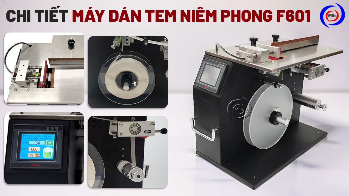 chi tiết máy dán tem niêm phong F601