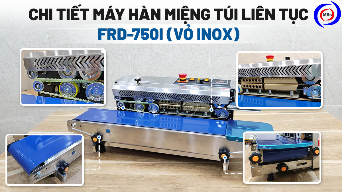 Máy hàn miệng túi liên tục Stronger FRD-750I