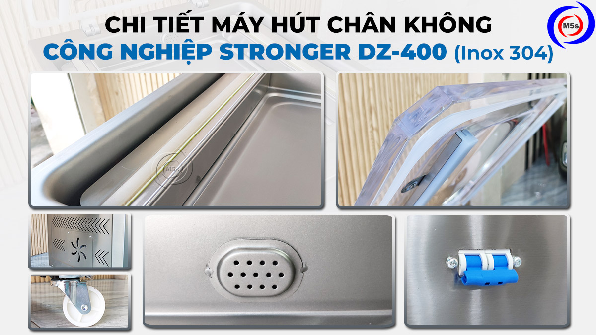 Máy hút chân không công nghiệp Stronger DZ-400 inox 304 Máy hút chân không công nghiệp Stronger DZ-400 inox 304