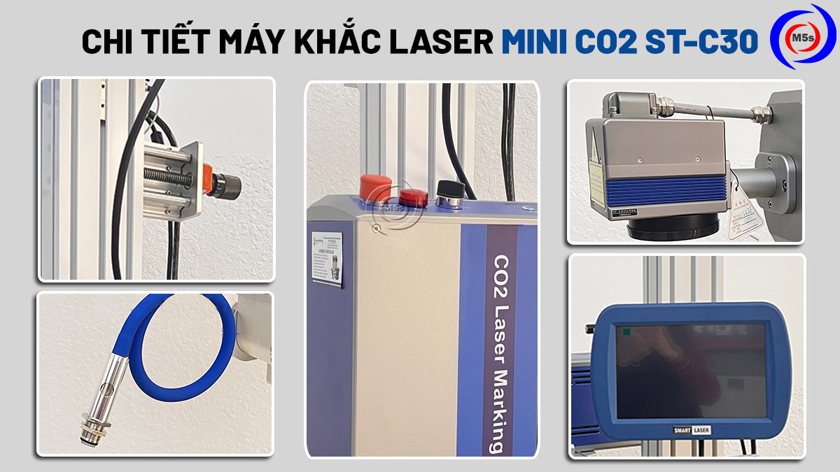 Chi tiết máy khắc laser mini co2 st-c30