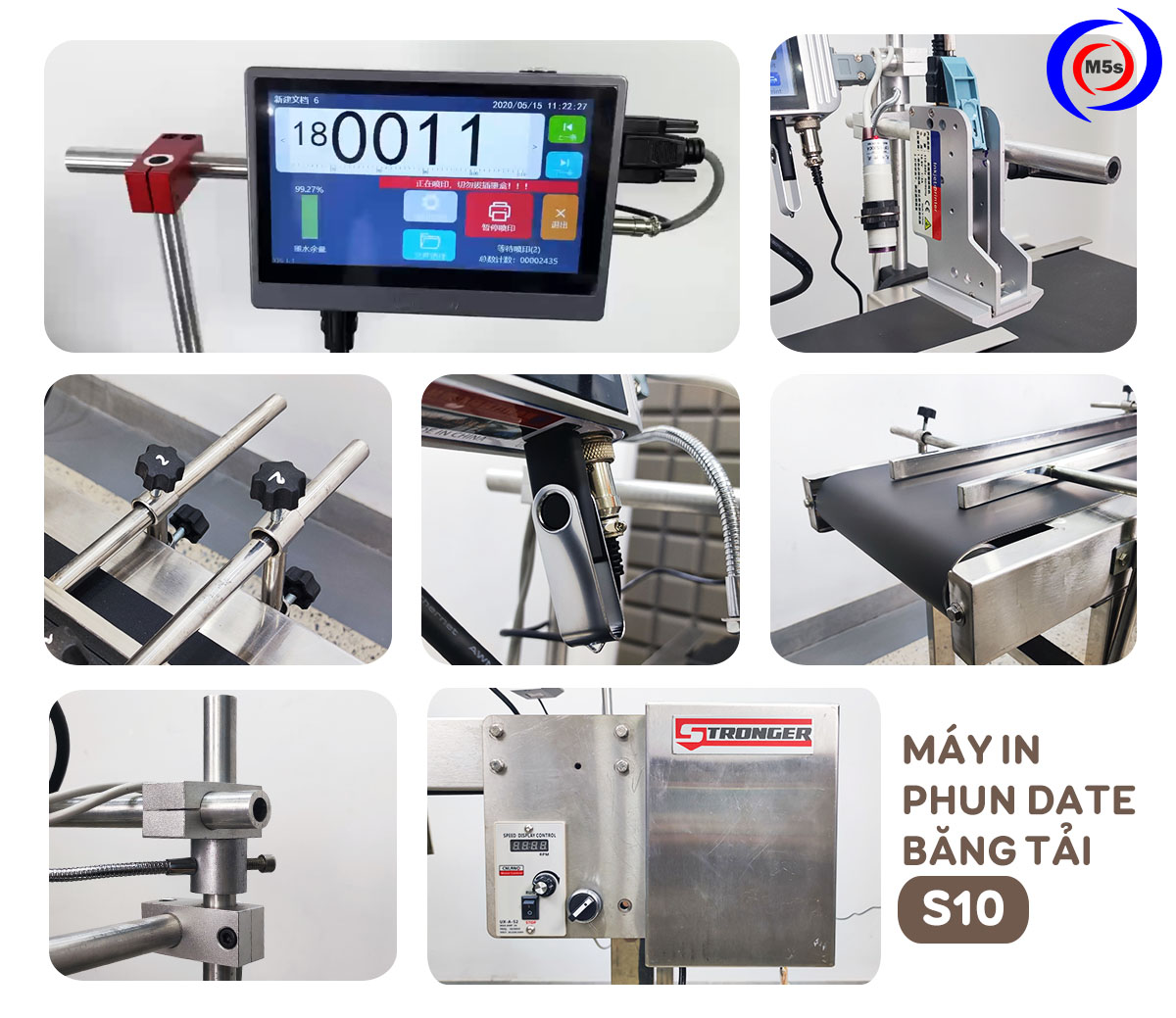 Máy phun date băng chuyền tự động S10