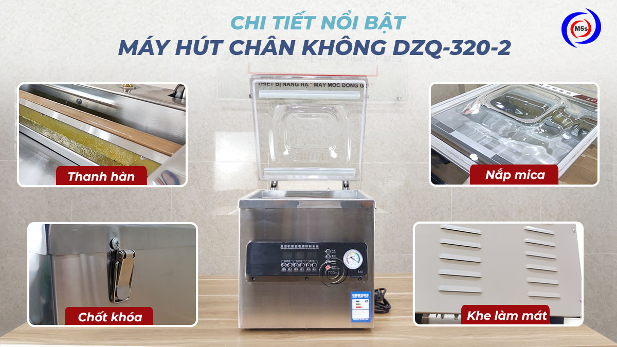 Máy hút chân không DZQ320-2 2 thanh hàn