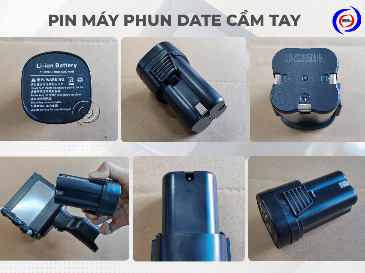 Pin máy phun date cầm tay