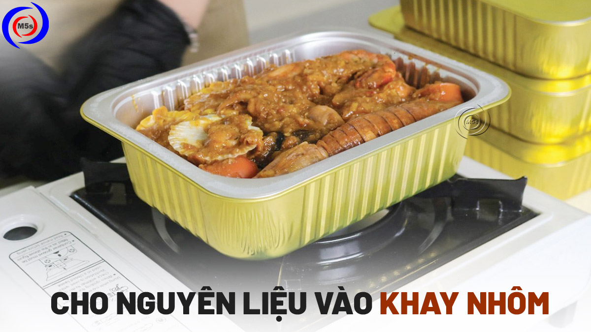 Chuẩn bị sử dụng máy dán miệng khay nhôm Chuẩn bị sử dụng máy dán miệng khay nhôm