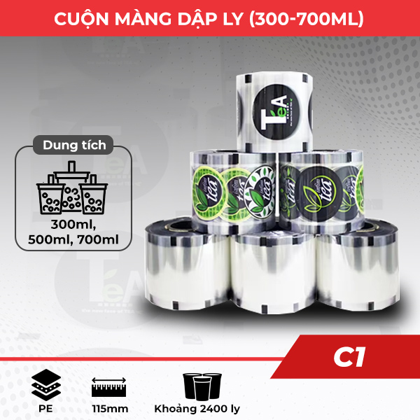Cuộn màng ép ly nhựa (dung tích 300 - 700ml) Cuộn màng ép ly nhựa (dung tích 300 - 700ml)