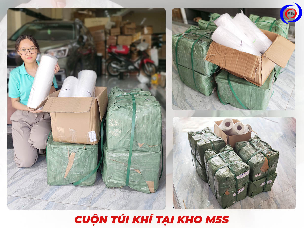 Cuộn túi khí dạng hạt tại công ty Thiết bị M5s