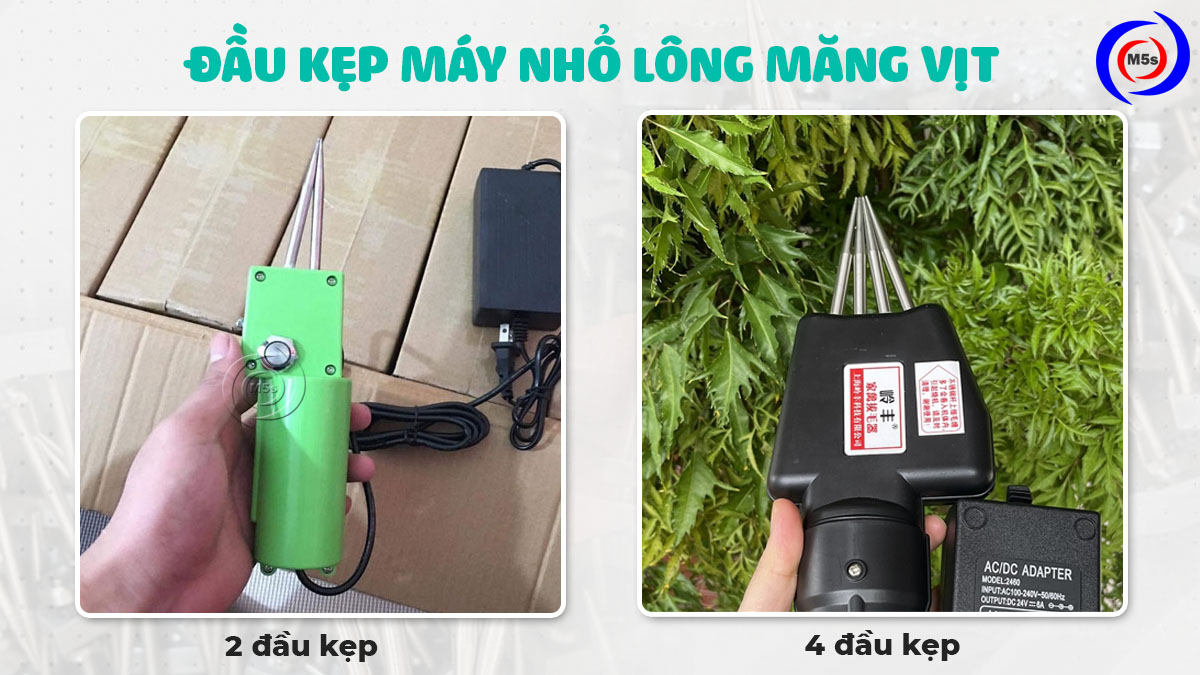 Đầu kẹp máy nhổ lông măng vịt cầm tay