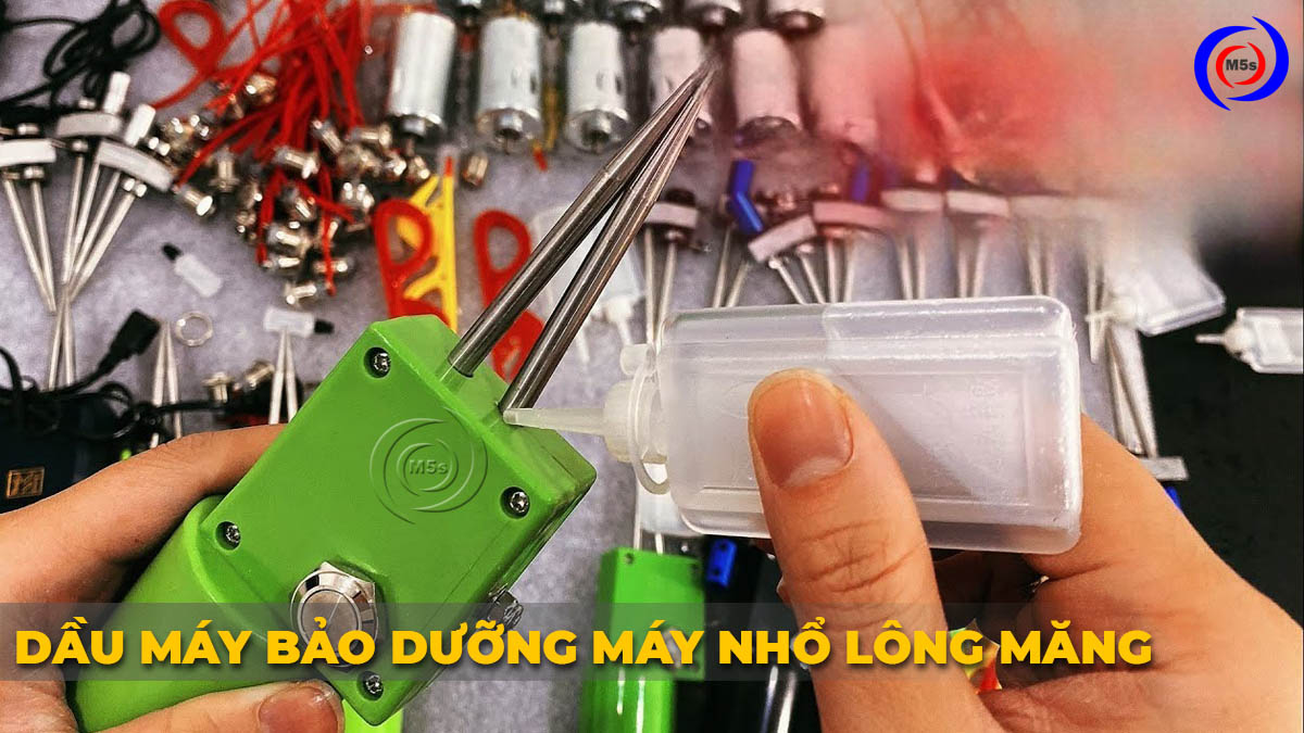 Dầu máy tra các bộ phận máy nhổ lông măng vịt cầm tay