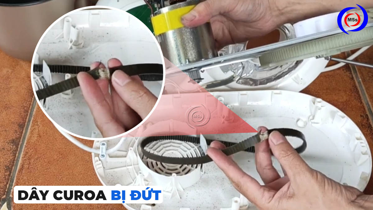 Dây curoa máy trộn bột gia đình bị đứt