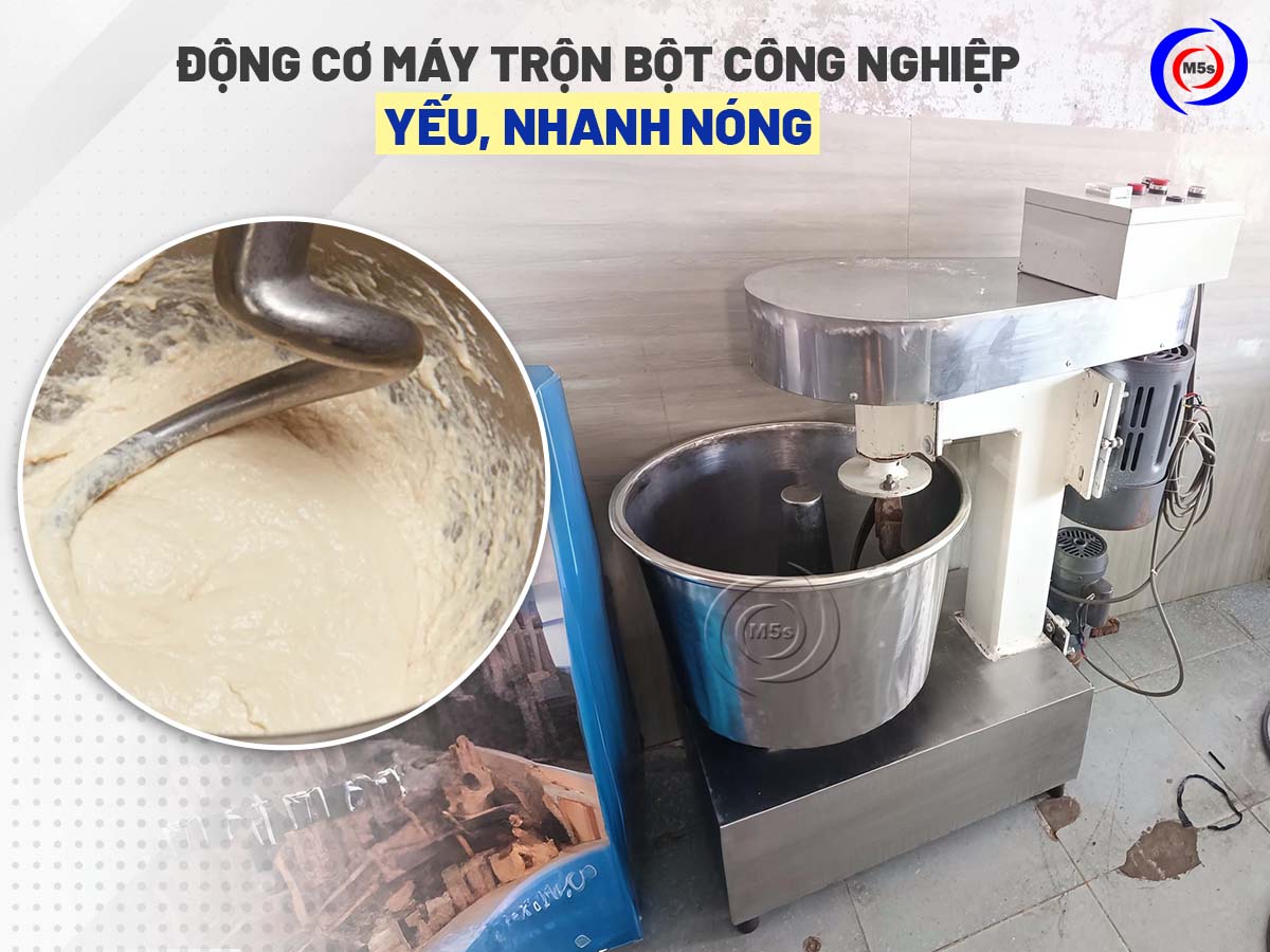Động cơ máy trộn bột công nghiệp yếu và nhanh nóng