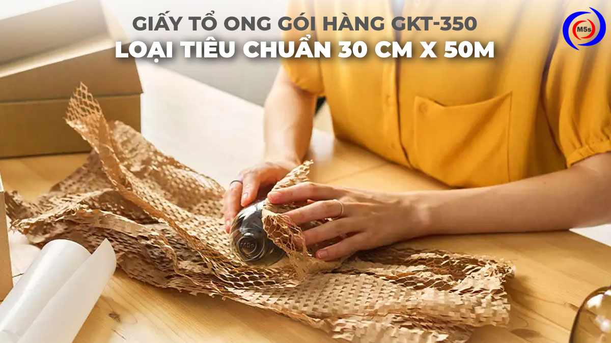 Giấy tổ ong kraft gói hàng loại tiêu chuẩn 30cm x 50m