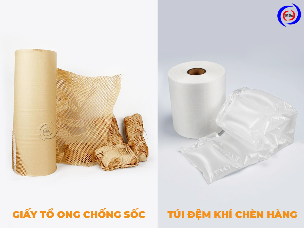 Giấy tổ ong với túi đệm khí