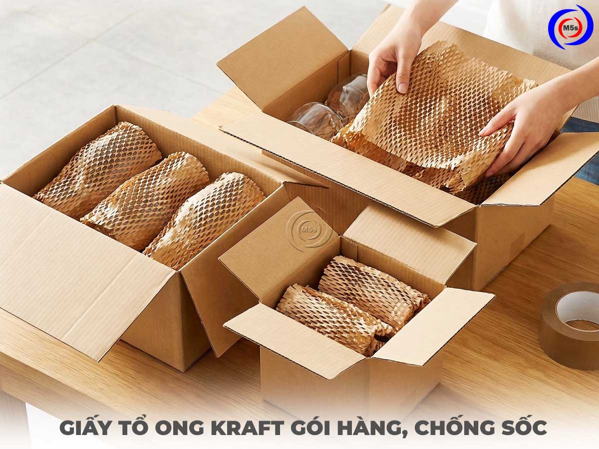 Giấy tổ ong kraft chống sốc chèn hàng