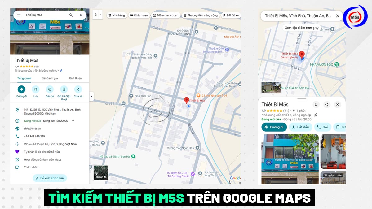 Địa chỉ Google Maps của Thiết bị M5s