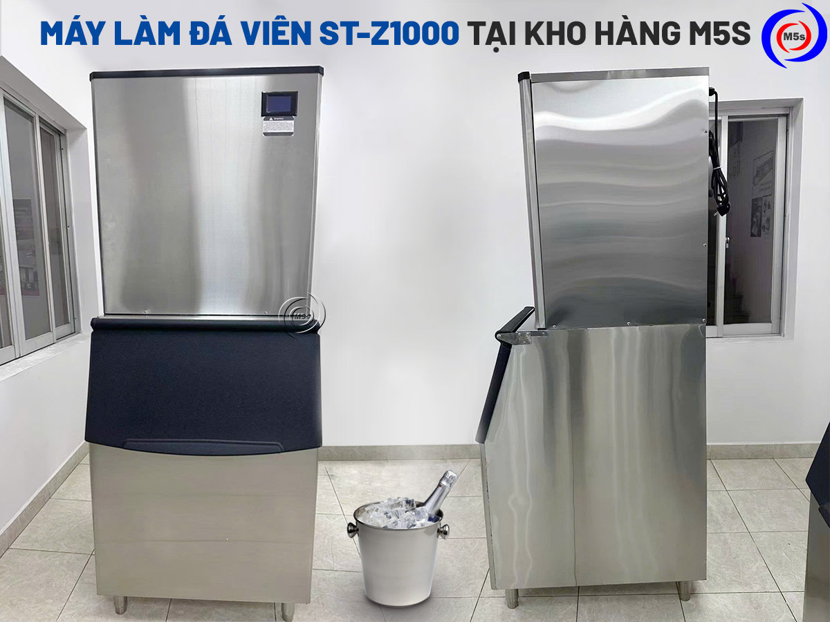 Máy làm đá viên ST-Z1000 tại kho hàng M5s