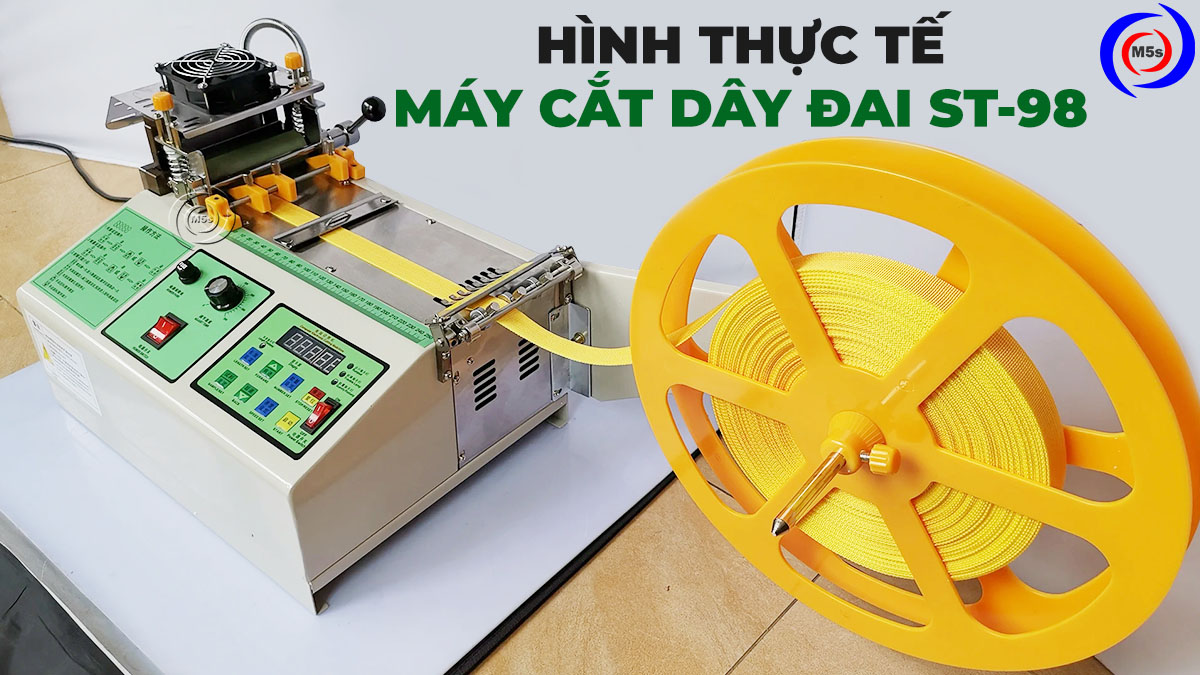 Hình thực tế máy cắt dây đai nhiệt ST-98 Hình thực tế máy cắt dây đai nhiệt ST-98