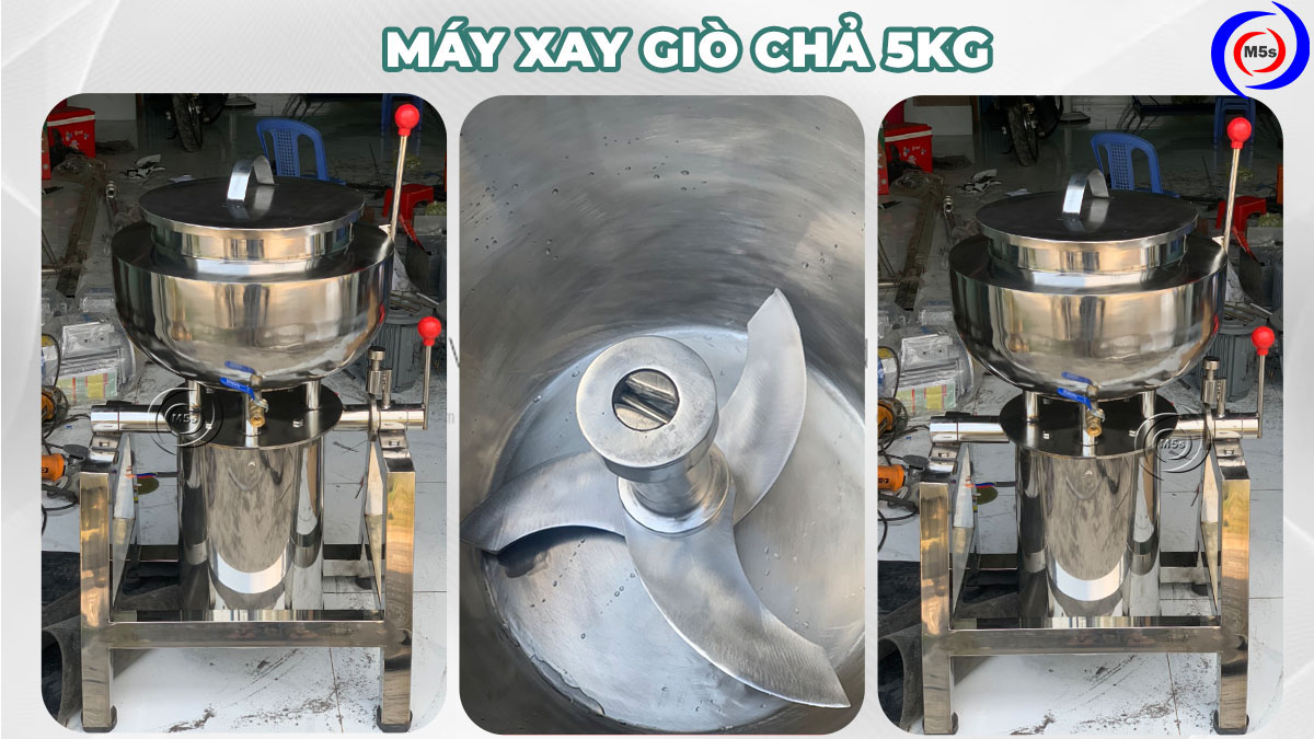 Hình thực tế máy xay giò chả 5kg