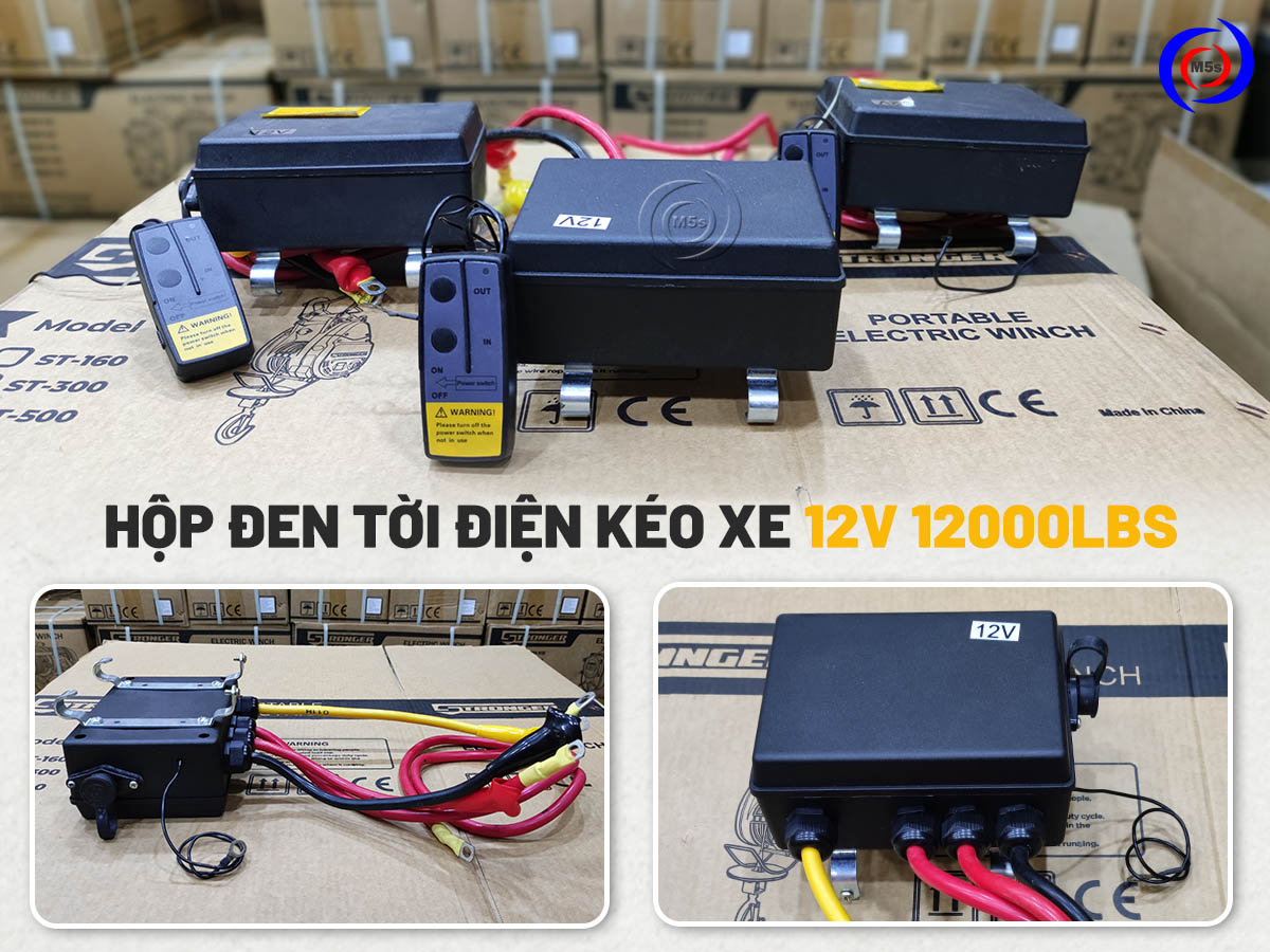 Hộp đen của máy tời điện 12V 6000Lbs và 12000Lbs