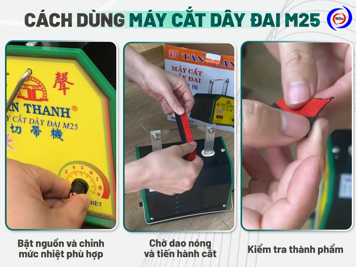 Cách sử dụng máy cắt dây đai m25 Cách sử dụng máy cắt dây đai m25