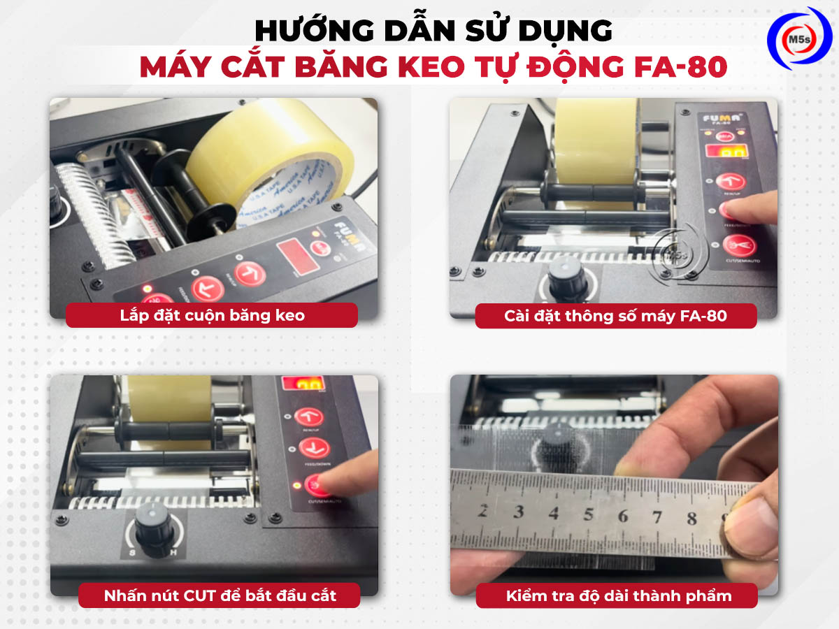 hướng dẫn sử dụng máy cắt băng keo tự động FA-80
