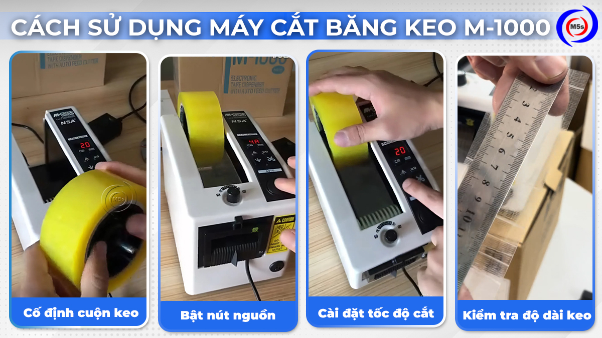 hướng dẫn sử dụng máy cắt băng keo M-1000