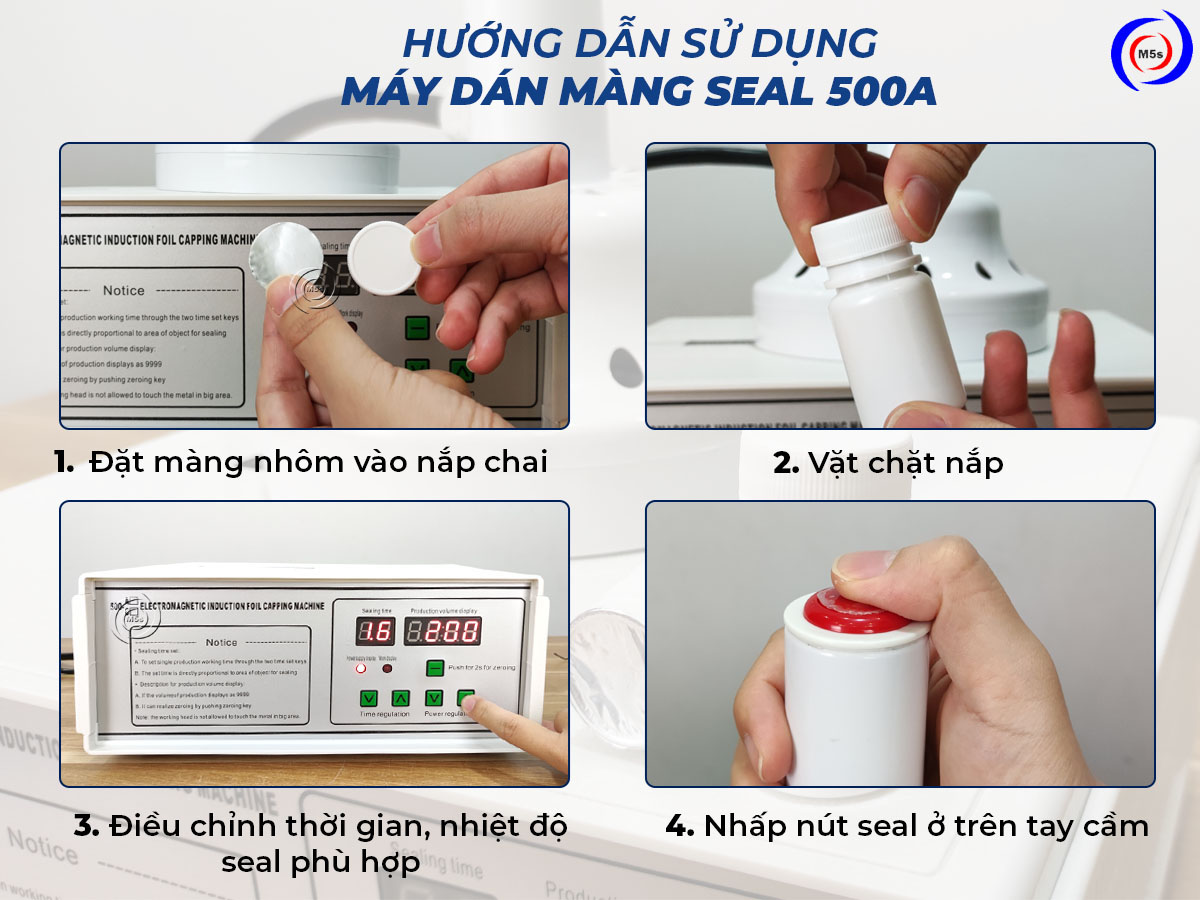 Hướng dẫn sử dụng máy dán màng seal 500a