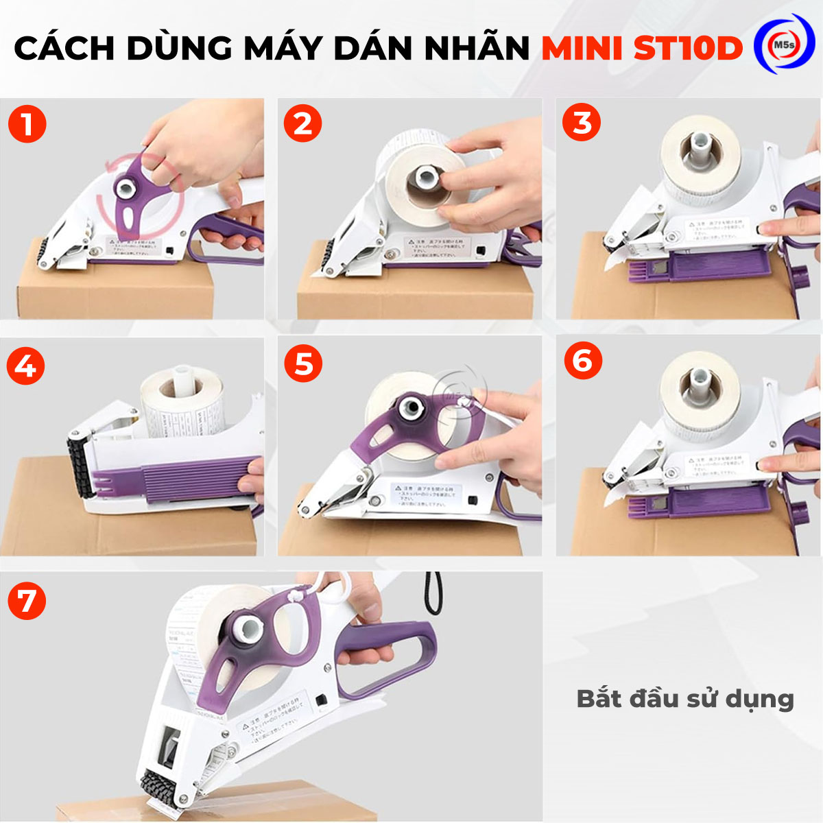 Cách sử dụng máy dán nhãn cầm tay ST-10D