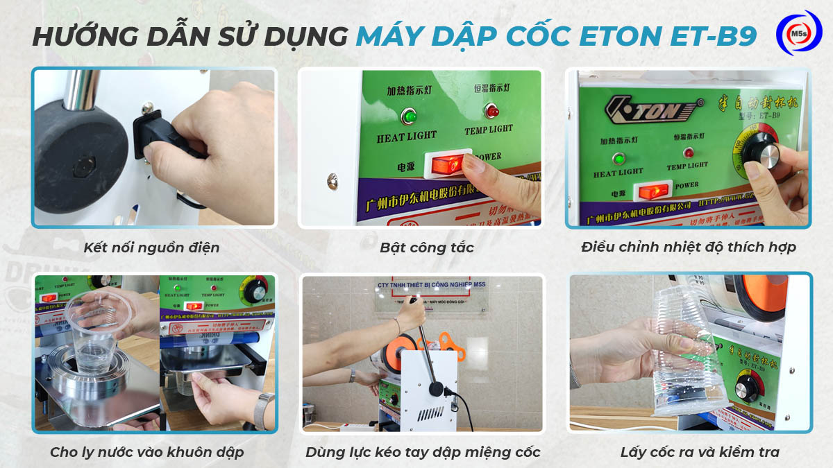 Hướng dẫn sử dụng Máy dập cốc tự cuộn màng ETON B9