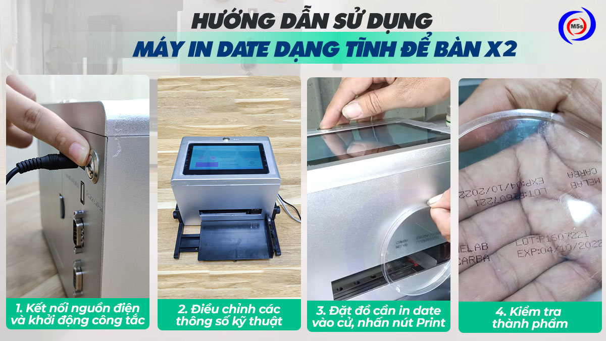 Các bước sử dụng máy in date X2